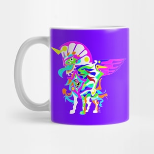 eye in the sky in kaiju sphinx madness ecopop mexican patterns Mug